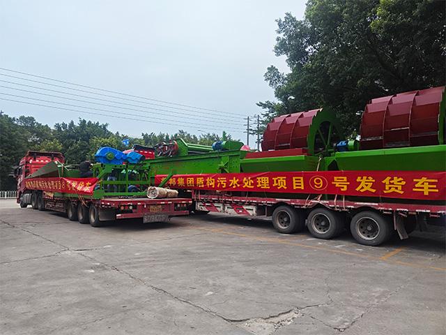 生產發(fā)貨繁忙有序  盾構渣土泥漿處理項目再發(fā)三車