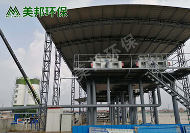 湖南湘潭河道淤泥脫水現(xiàn)場